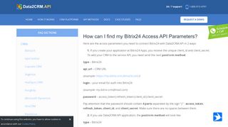 How can I find my Bitrix24 Access API Parameters? - Data2CRM.API ...