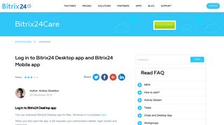 Log in to Bitrix24 Desktop app and Bitrix24 Mobile app