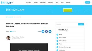 How To Create A New Account From Bitrix24 Network