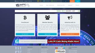 bitPTC - Bitcoin Paid To Click - Homepage
