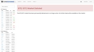 BTE/BTC - Crypto-Currency Altcoin Exchange | CoinExchange.io