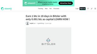 Earn 1 btc in 18 days in Bitsler with only 0.001 btc as capital LEARN ...