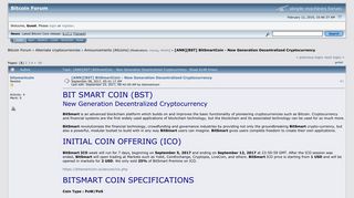 [ANN][BST] BitSmartCoin - New Generation Decentralized ...