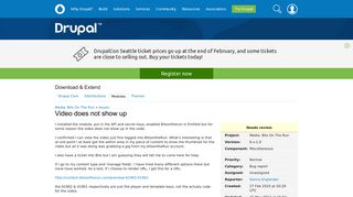 Video does not show up [#727842] | Drupal.org