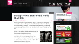 Bitsoup Torrent Site Farce is Worse Than DRM - TorrentFreak