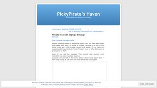 Private Tracker Signup: Bitsoup | PickyPirate's Haven
