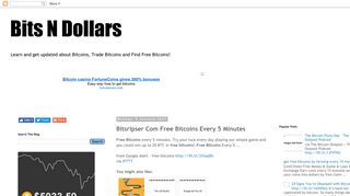 Bits N Dollars: Bitsripser Com Free Bitcoins Every 5 Minutes
