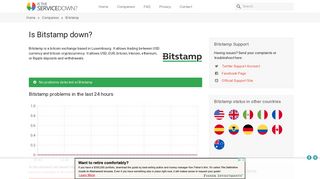Bitstamp down? Current status and problems - Is The Service Down?