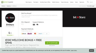 BitStarz Casino | 100% welcome bonus and 200 free spins