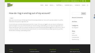 How do I log in and log out of my account? | Bittel Telecom