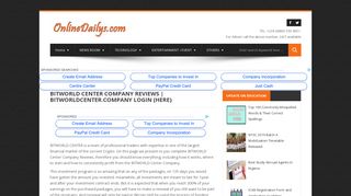 BITWORLD Center Company Reviews | bitworldcenter.company Login ...