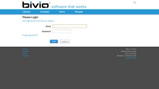 Bivio Software - Please Login