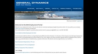 Careers Center | Welcome to the BIW Employment Portal