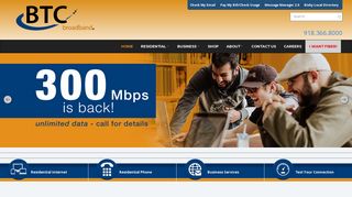 BTC Broadband, Bixby home Internet, Business Internet