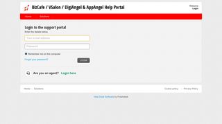 Login to the support portal - BizCafe / VSalon / DigiAngel & AppAngel ...