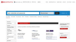 Login credentials and passwords jobs | Bizcommunity
