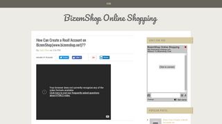 How Can Create a Reall Account on BizemShop(www.bizemshop.net ...