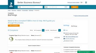 BizFilings | Complaints | Better Business Bureau® Profile