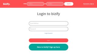 User Login for Bizify | Register Your Business