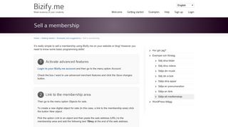 Sell a membership | Bizify.me