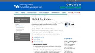 BizLink for Students - School of Management - University at Buffalo