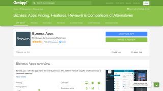 Bizness Apps Pricing, Features, Reviews & Comparison of ... - GetApp