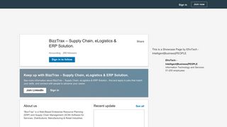 BizzTrax – Supply Chain, eLogistics & ERP Solution. | LinkedIn