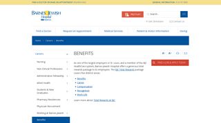 Employee Benefits | Careers | Barnes-Jewish Hospital