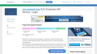 Access ess.carenet.org. BJC Employee Self Service - Login