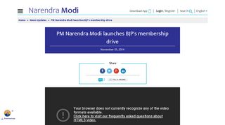 PM Narendra Modi launches BJP's membership drive