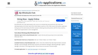 BJ's Wholesale Club Application, Jobs & Careers Online