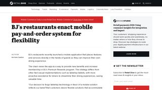 BJ's restaurants enact mobile pay-and-order system for flexibility ...
