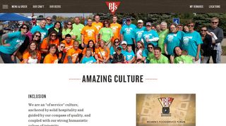 BJ's Restaurants Career Culture and Community