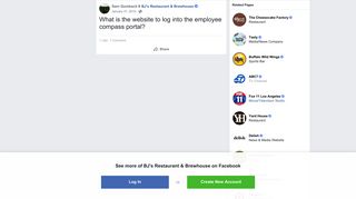 What is the website to log into the employee compass portal - Facebook