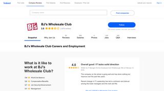 BJ's Wholesale Club Careers and Employment | Indeed.com
