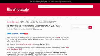 12-Month BJs Membership Discount ONLY $25/YEAR | My BJs ...