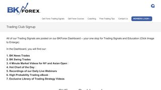 Trading Club Signup - BKForex