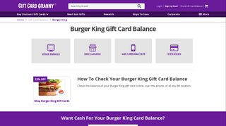 Burger King Gift Card Balance | GiftCardGranny