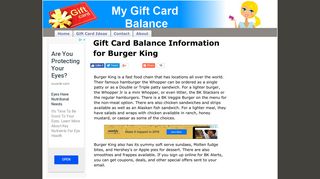 Burger King Gift Card Balance Check