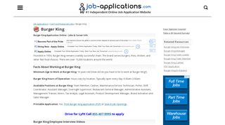 Burger King Application: Jobs & Careers Online - Job-Applications.com