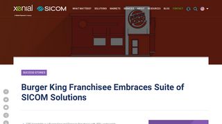 Burger King Franchisee Embraces Suite of SICOM Solutions - SICOM ...