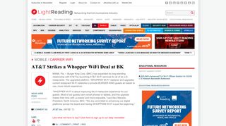 AT&T Strikes a Whopper WiFi Deal at BK | Light Reading