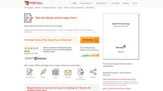 Bkash Online Login - Fill Online, Printable, Fillable, Blank | PDFfiller