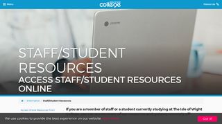 Staff/Student Resources - The Isle of Wight College