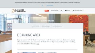 E-banking area - Banque de Luxembourg