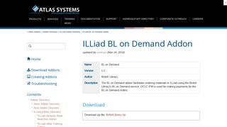ILLiad BL on Demand Addon - Atlas Addons - Atlas Systems