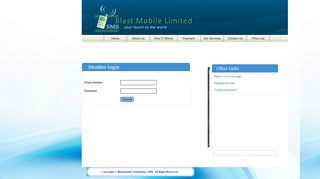Login to your account - WELCOME TO BLAST MOBILE SMS SITE