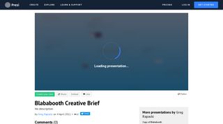 Blababooth Creative Brief by Greg Rapacki on Prezi