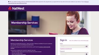 Natwest Membership Services - Sign in