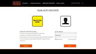 MyBLACK+DECKER - Login - BLACK+DECKER™ Login